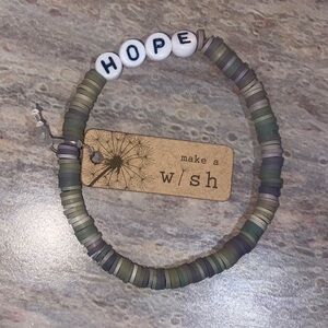 Clay Beaded Hope Bracelet